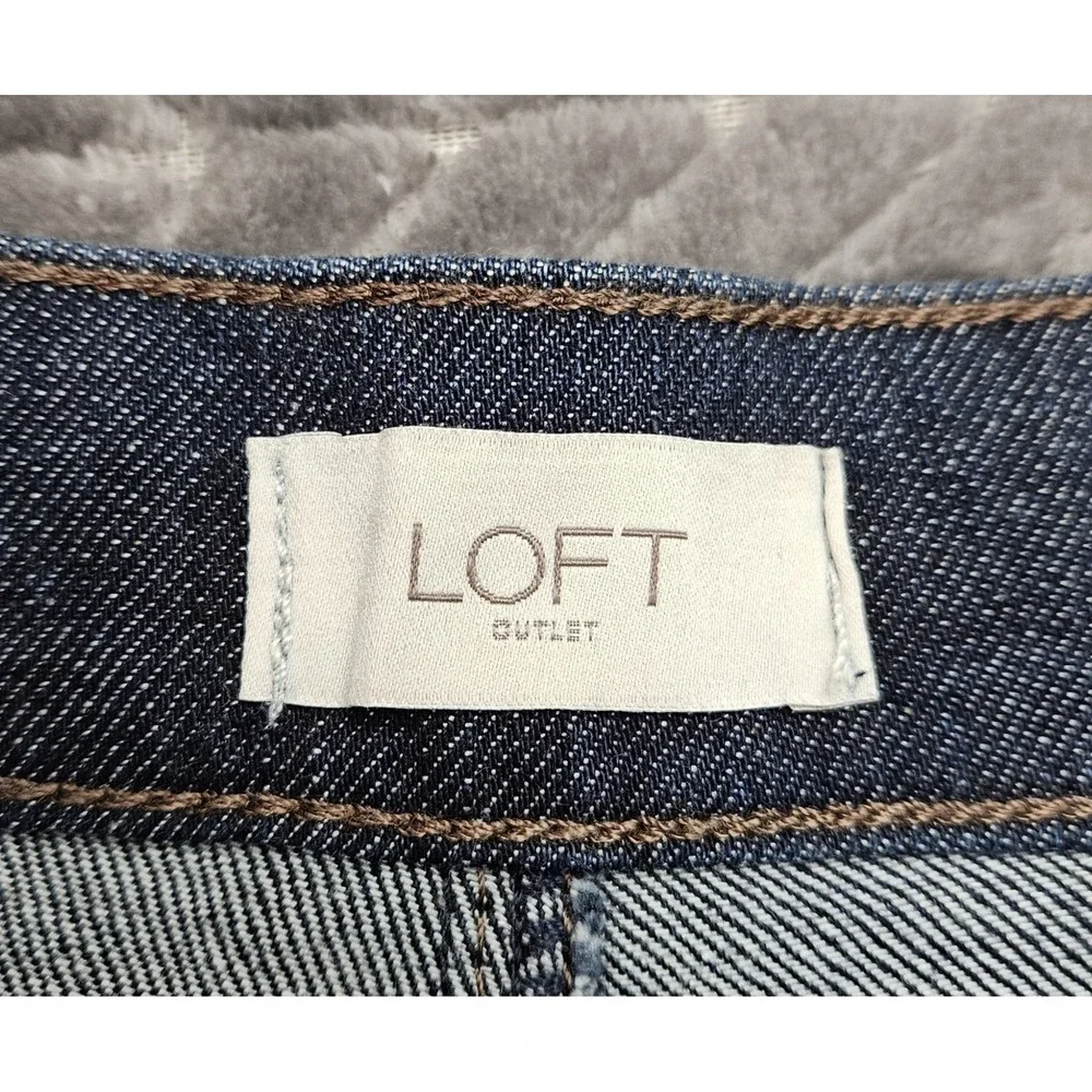 NEW w/Tags Loft Cotton Blend Denim Blue Jean Shorts 3